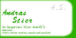 andras stier business card